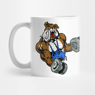 bulldog doing curls Mug